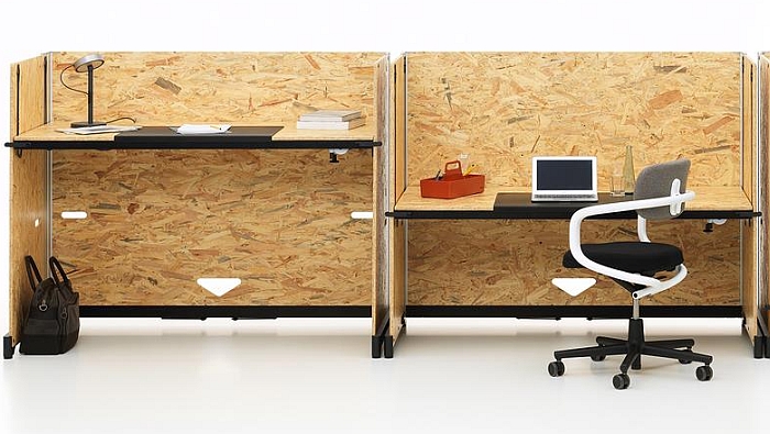 The height adjustable desk Hack by Konstantin Grcic for Vitra. 