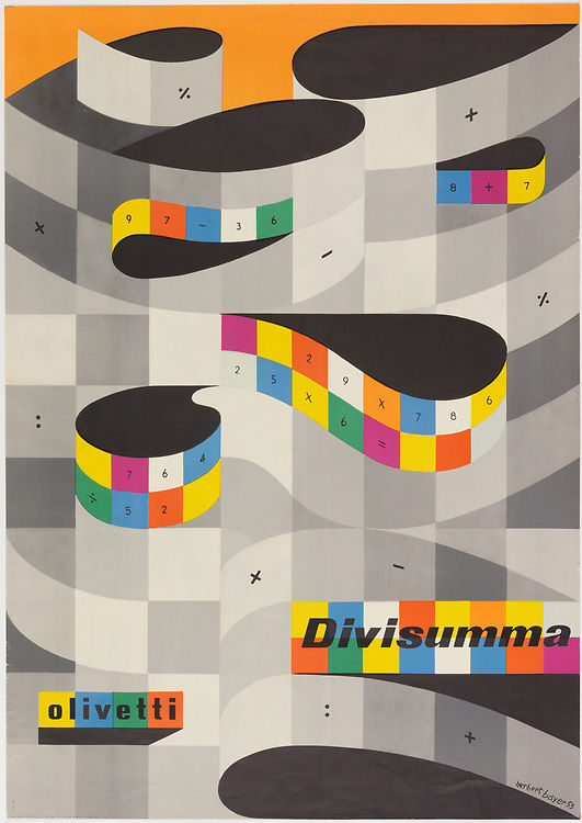 Divisumma by Herbert Bayer for Olivetti (1953) (Image © and courtesy Collection of Cooper Hewitt, Smithsonian Design Museum)