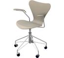 Series 7 Swivel Armchair 3217, Clear varnished wood, Natural ash
