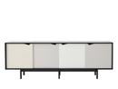 S1 Sideboard, Black lacquered - Creme/grey