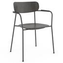 Scope Armchair, Matt black lacquered oak, Black