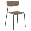 Scope Chair, Smoked oak, clear lacquered, Black