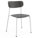 Scope Chair, Matt black lacquered oak, Light sandy grey