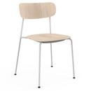 Scope Chair, Oak white pigmented, clear lacquered, Light sandy grey