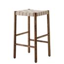 Betty Barstool, Kitchen version: 66 cm, Smoked oiled oak / natural linen