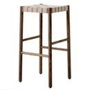 Betty Barstool, Bar version: 76 cm, Smoked oiled oak / natural linen