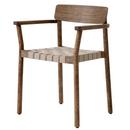 Betty Chair, Smoked oiled oak / natural linen, With armrests