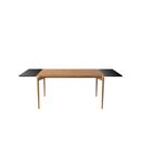 PURE Dining Table, 140 x 85 cm, Oiled oak, With 2 black MDF extension boards (L 140-240 cm)