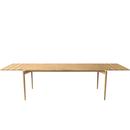PUREdinner Table, 190 x 85 cm, White oiled oak, With 2 extension panels in the same colour (L 190-290 cm)