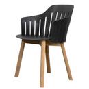 Choice Armchair, Black, Teak / 4 legs