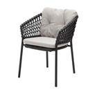 Ocean Chair, Open soft Rope – Dark grey, Natté - Sand