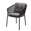 Ocean Chair, Open soft Rope – Dark grey, Wove - Dark grey