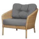 Ocean Lounge Chair large, Large flat Weave - Natural, AirTouch - Grey