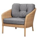 Ocean Lounge Chair large, Large flat Weave - Natural, Wove - Dark grey