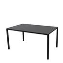 Pure Table, 150 cm x 90 cm, Nero black, Lava grey