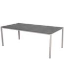 Pure Table, 200 cm x 100 cm, Fossil black, Sand