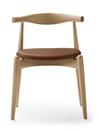 CH20 Elbow Chair, Soaped oak, Leather cognac
