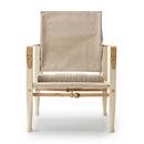 KK47000 Safari Chair, Ash (light), Natural canvas, With cushion