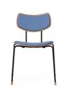 VLA26 Vega Chair, Lacquered oak / fabric blue