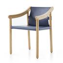 905 Chair, Natural ashwood, Blue saddle leather