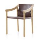 905 Chair, Natural ashwood, Russian red saddle leather