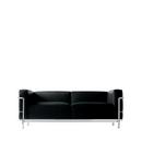 3 Fauteuil Grand Confort, grand modèle, deux places, Chrome-plated, Leather Scozia, Graphite black