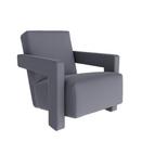 Utrecht Armchair, Lincoln, Stone, Cross stitch seam black