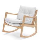 Euvira Rocking Chair Soft, Oak, Classic leather white