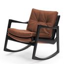 Euvira Rocking Chair Soft, Black stained oak, Classic leather cognac