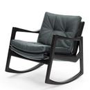 Euvira Rocking Chair Soft, Black stained oak, Classic leather grey