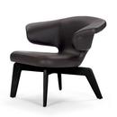Munich Lounge Chair, Classic Leather chocolate, black stained