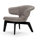 Munich Lounge Chair, Classic Leather grey, black stained