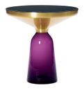 Bell Side Table, Brass with clear varnish, Amethyst violet