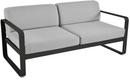 Bellevie 2-Seater Sofa, Flannel grey, Liquorice