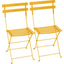 Bistro Folding Chair Set of 2, Honey