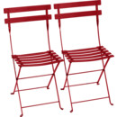 Bistro Folding Chair Set of 2, Poppy
