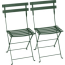 Bistro Folding Chair Set of 2, Cedar green