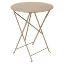 Bistro Folding Table round, H 74 x Ø 60 cm, Nutmeg