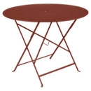 Bistro Folding Table round, H 74 x Ø 96 cm, Red ochre