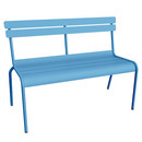 Luxembourg Bench with Backrest, Maya blue