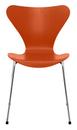 Series 7 Chair 3107, Coloured ash, Paradise Orange, Chrome