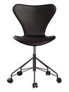 Series 7 Swivel Chair 3117 / 3217 Full Upholstery, Without armrests, Leather Grace dark brown, Brown bronze
