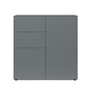 F40 Combi chest of drawers, With glider set, Graphite matte