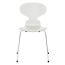 Ant Chair 3101 New Colours, Lacquer, White, Chrome