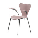 Series 7 Armchair 3207 Chair New Colours, Lacquer, Pale rose, Silver grey