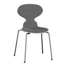 Ant Chair 3101 with Front Padding, Coloured ash, White, Remix 143 - Grey, Chrome