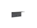 Unu wall coat rack, Without rod, With 3 hooks, Matt black / polished stainless steel