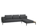 Grid Lounge Sofa, Left armrest, Anthracite, With waterproof cover