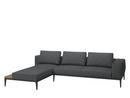 Grid Lounge Sofa, Right armrest, Anthracite, Without waterproof cover