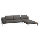 Grid Lounge Sofa, Left armrest, Granite, With waterproof cover